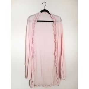 Mossimo Sheer Crochet Cape Kimono Pink/P